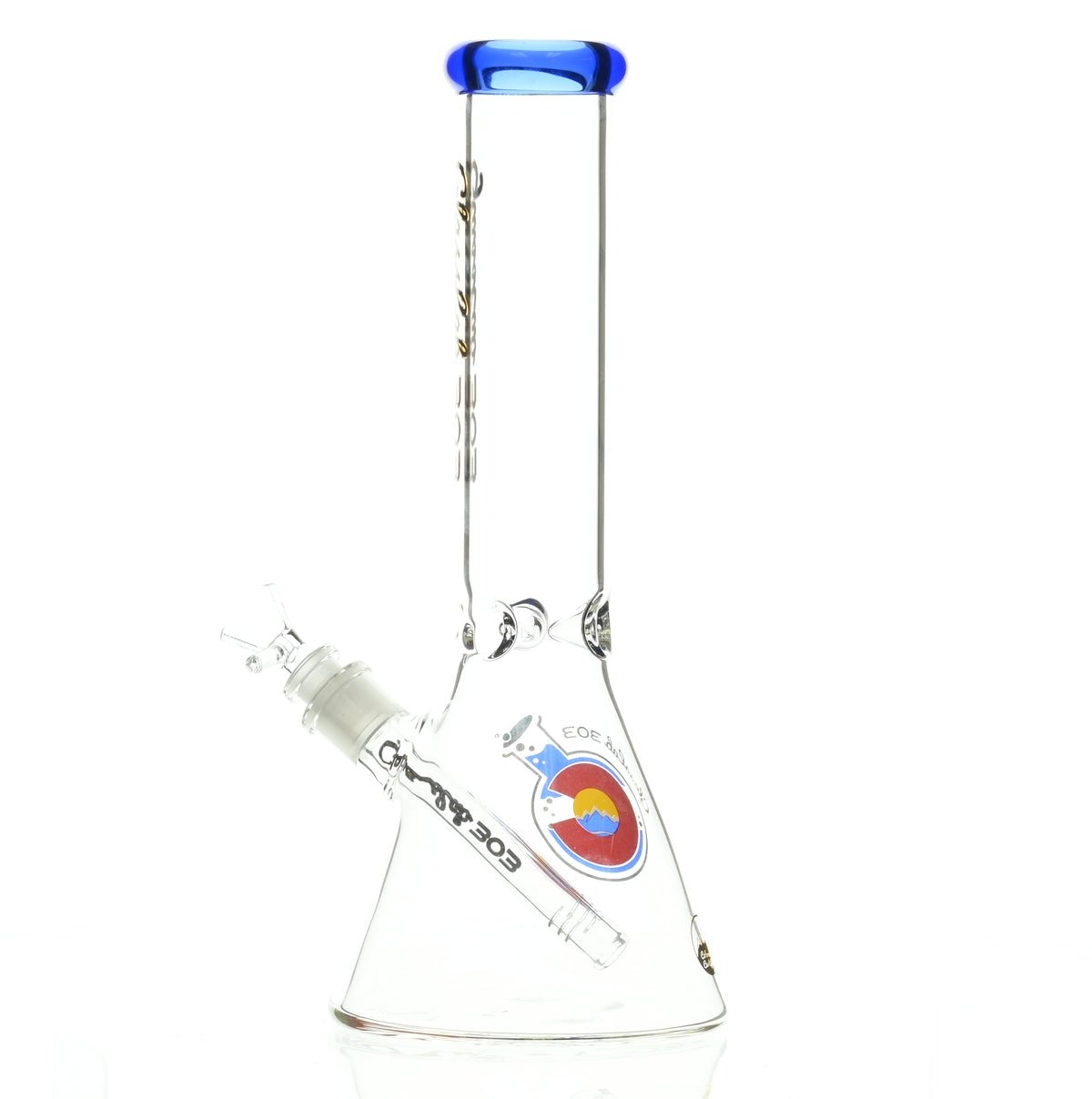 GLASSLAB 303 BEAKER DARK BLUE ACCENT - Smoke Spot Smoke Shop