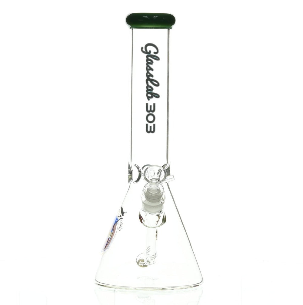 GLASSLAB 303 BEAKER DARK GREEN ACCENT