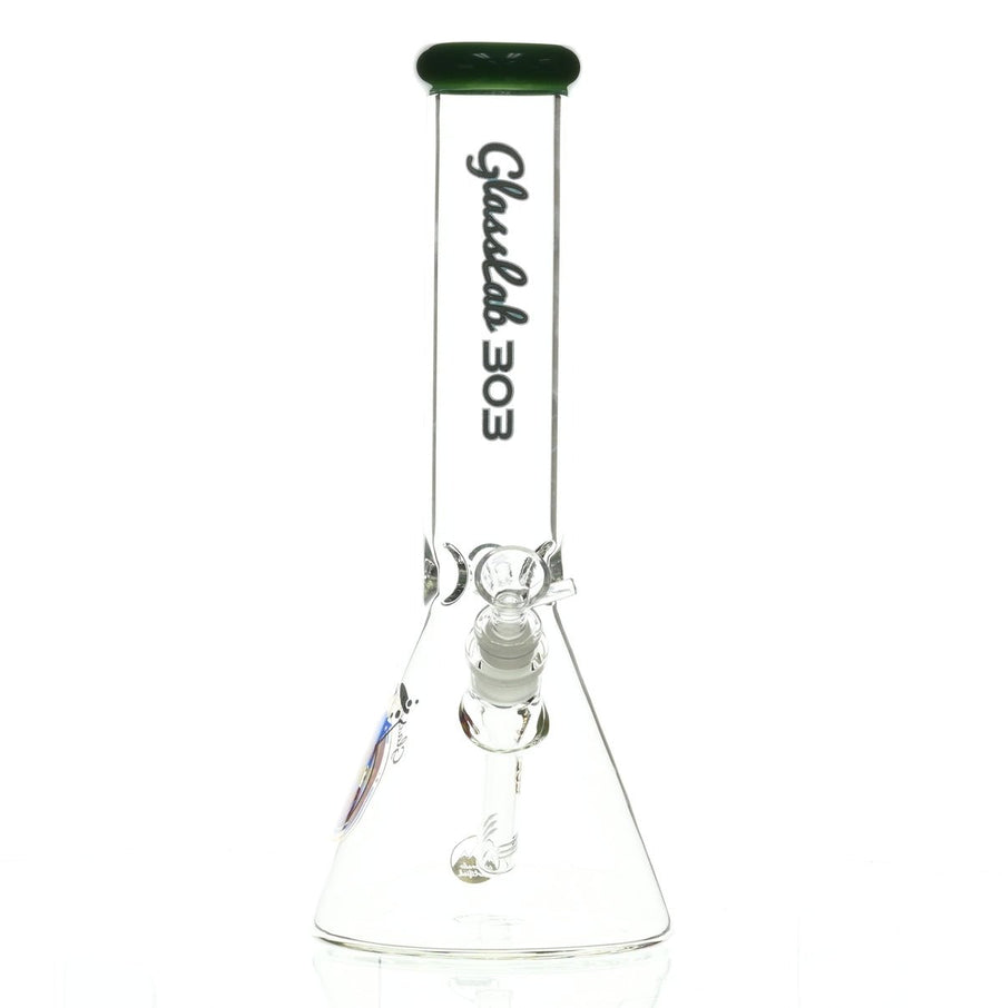 GLASSLAB 303 BEAKER DARK GREEN ACCENT