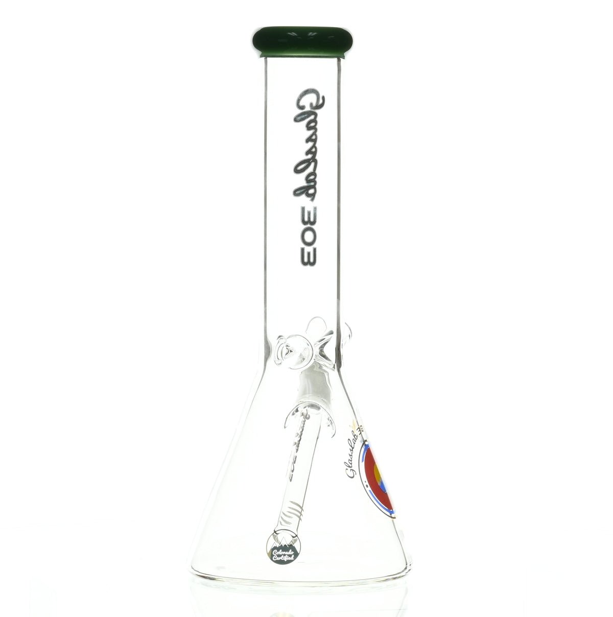 GLASSLAB 303 BEAKER DARK GREEN ACCENT - Smoke Spot Smoke Shop