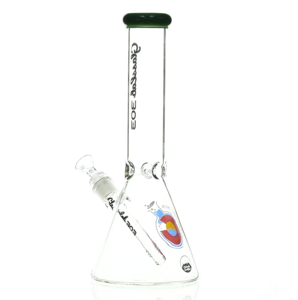 GLASSLAB 303 BEAKER DARK GREEN ACCENT - Smoke Spot Smoke Shop