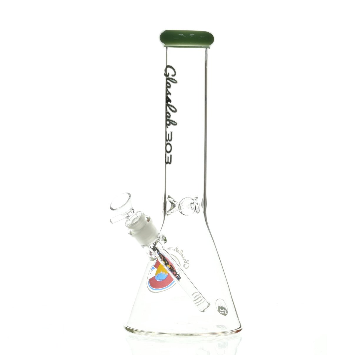 GLASSLAB 303 BEAKER LIGHT GREEN ACCENT - Smoke Spot Smoke Shop