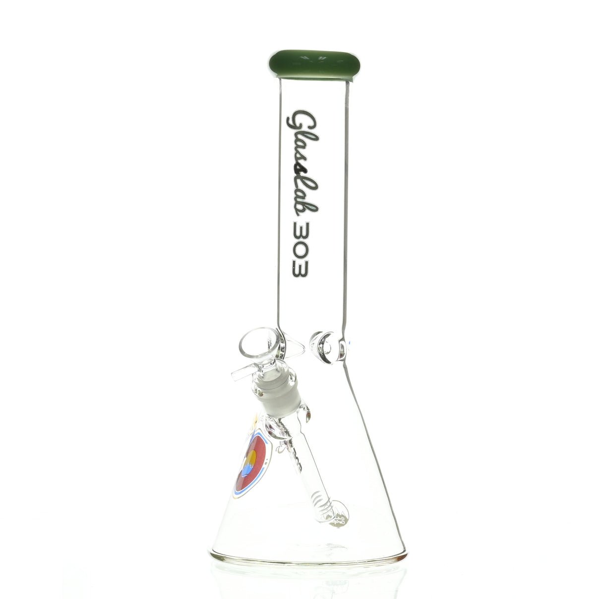 GLASSLAB 303 BEAKER LIGHT GREEN ACCENT - Smoke Spot Smoke Shop