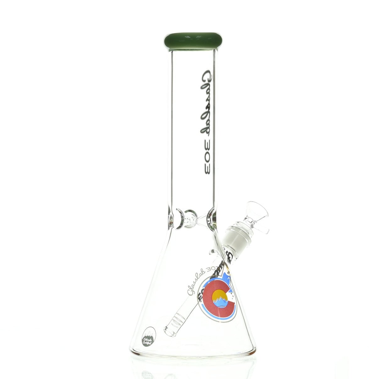 GLASSLAB 303 BEAKER LIGHT GREEN ACCENT - Smoke Spot Smoke Shop