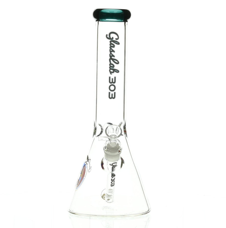 GLASSLAB 303 BEAKER TEAL GREEN ACCENT