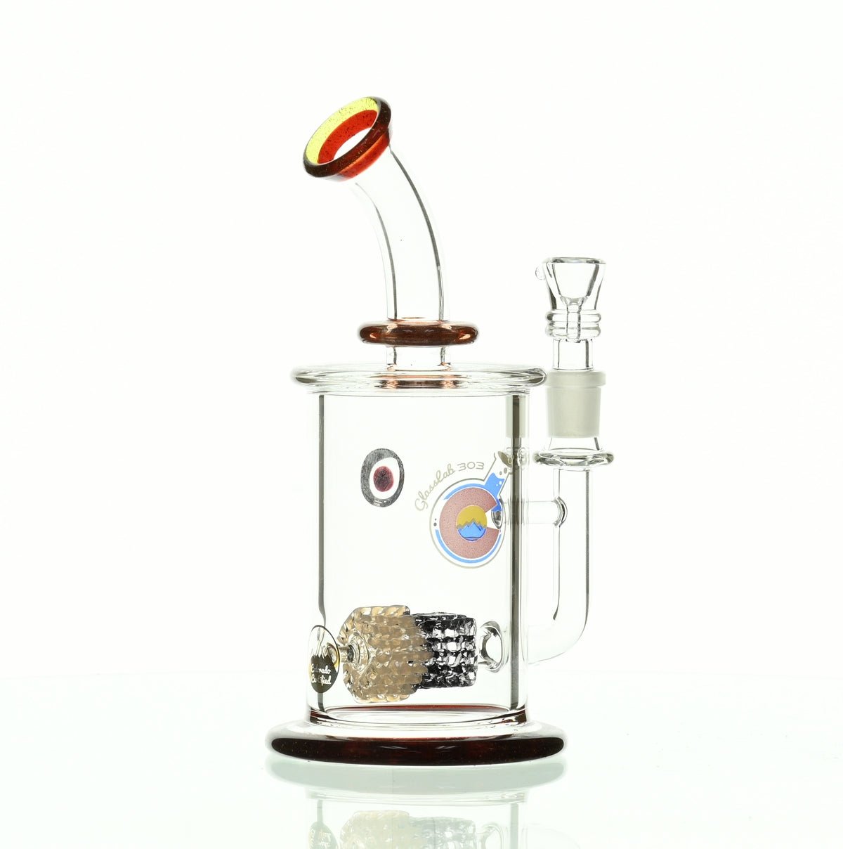 GLASSLAB 303 CAM 04 INLINE MATRIX CLEAR BLUE/RUBY RED - Smoke Spot Smoke Shop