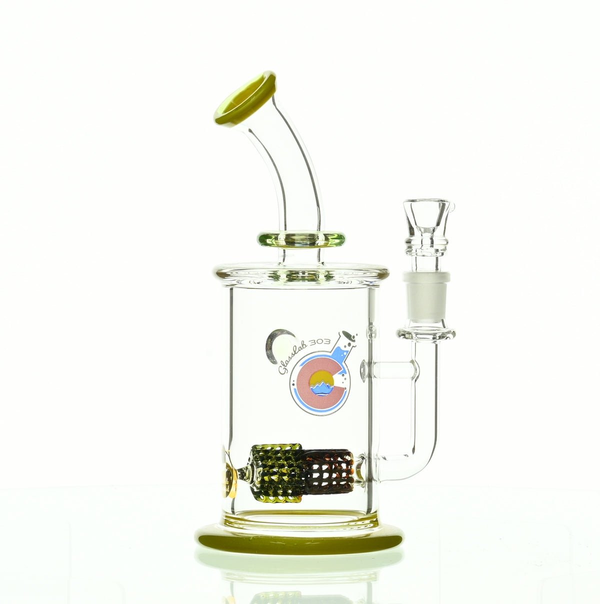 GLASSLAB 303 CAM 04 INLINE MATRIX CLEAR GREEN/CLEAR YELLOW - Smoke Spot Smoke Shop