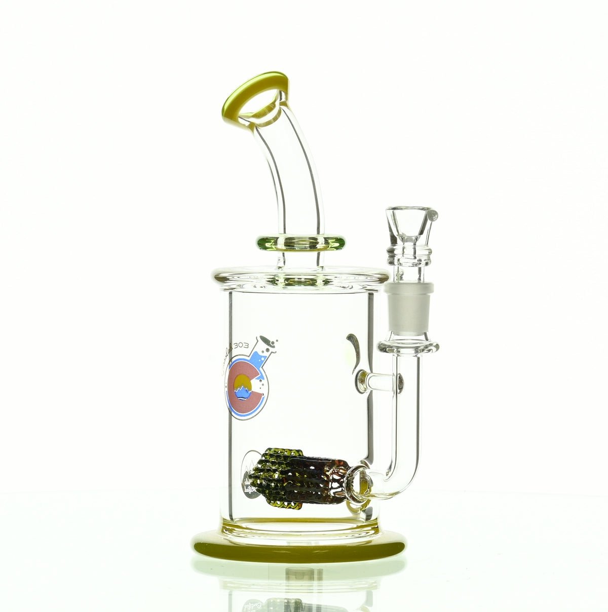 GLASSLAB 303 CAM 04 INLINE MATRIX CLEAR GREEN/CLEAR YELLOW - Smoke Spot Smoke Shop