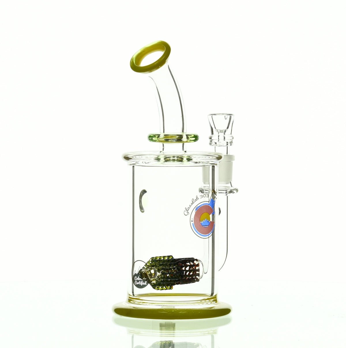 GLASSLAB 303 CAM 04 INLINE MATRIX CLEAR GREEN/CLEAR YELLOW - Smoke Spot Smoke Shop