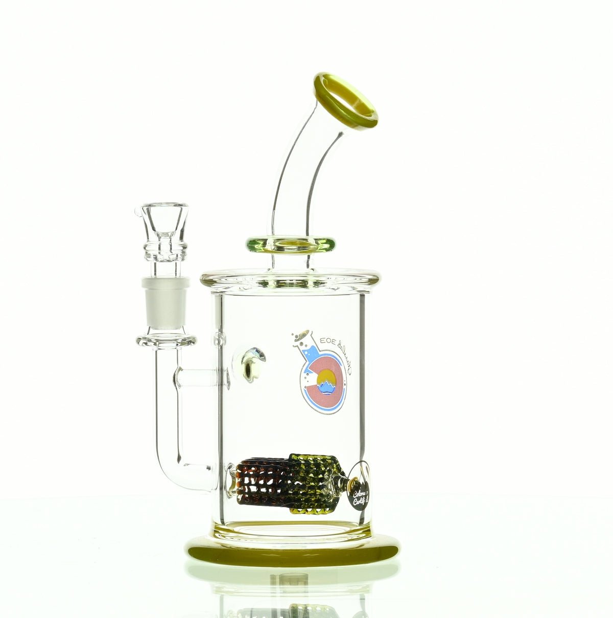 GLASSLAB 303 CAM 04 INLINE MATRIX CLEAR GREEN/CLEAR YELLOW - Smoke Spot Smoke Shop