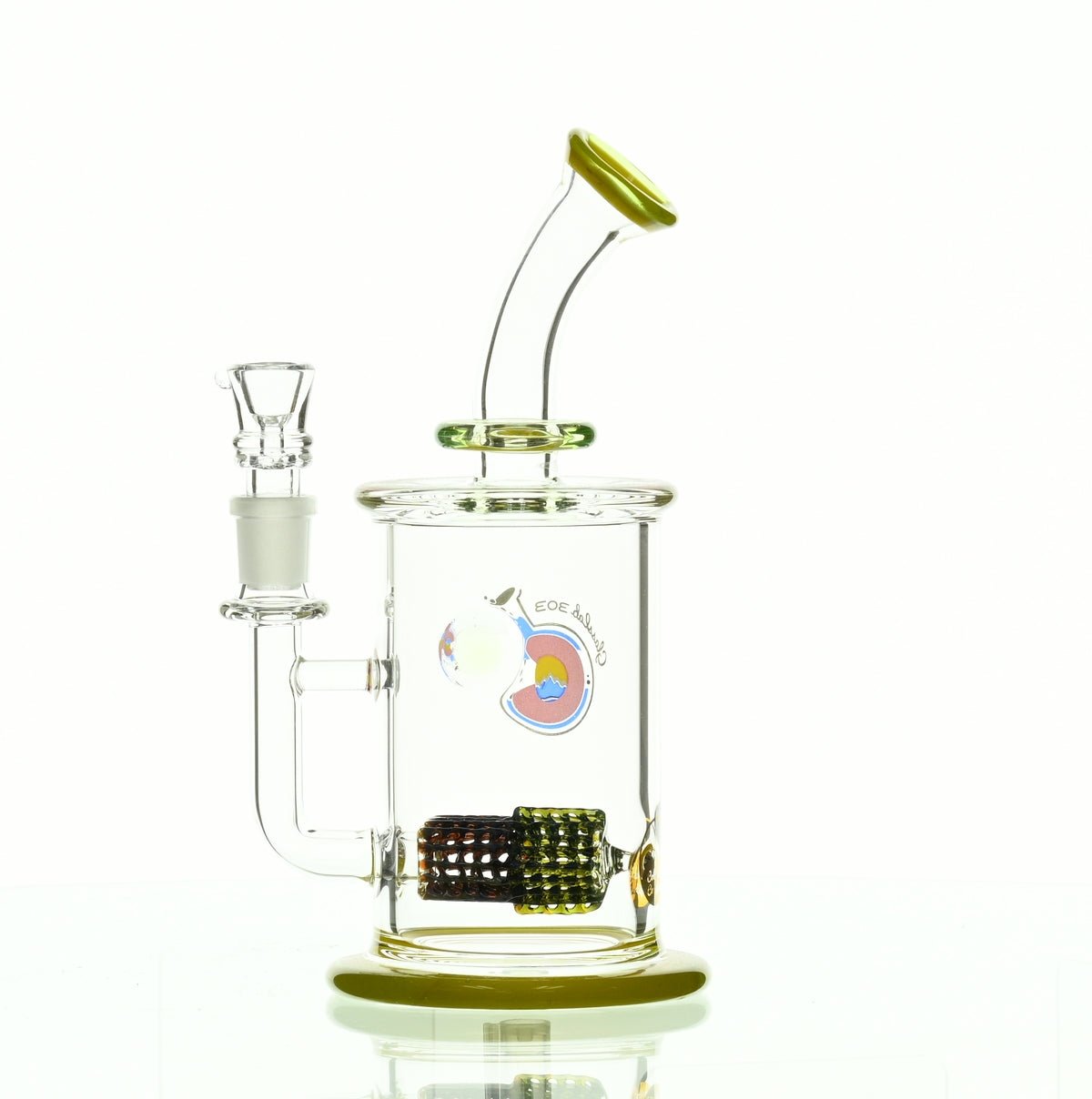 GLASSLAB 303 CAM 04 INLINE MATRIX CLEAR GREEN/CLEAR YELLOW - Smoke Spot Smoke Shop