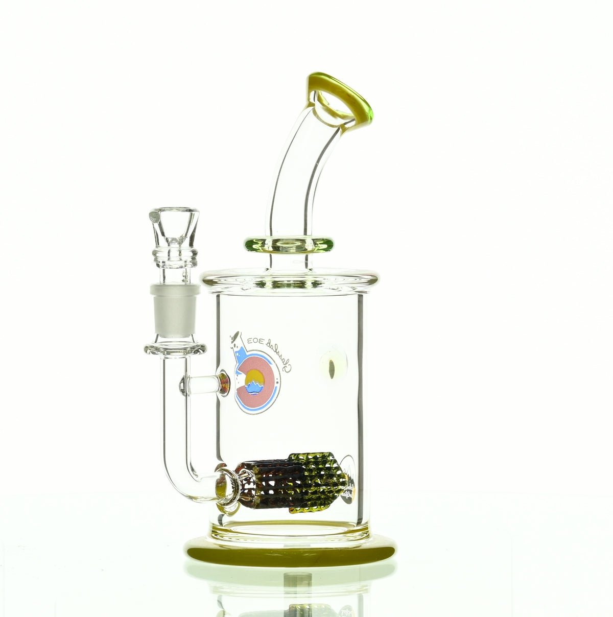 GLASSLAB 303 CAM 04 INLINE MATRIX CLEAR GREEN/CLEAR YELLOW - Smoke Spot Smoke Shop