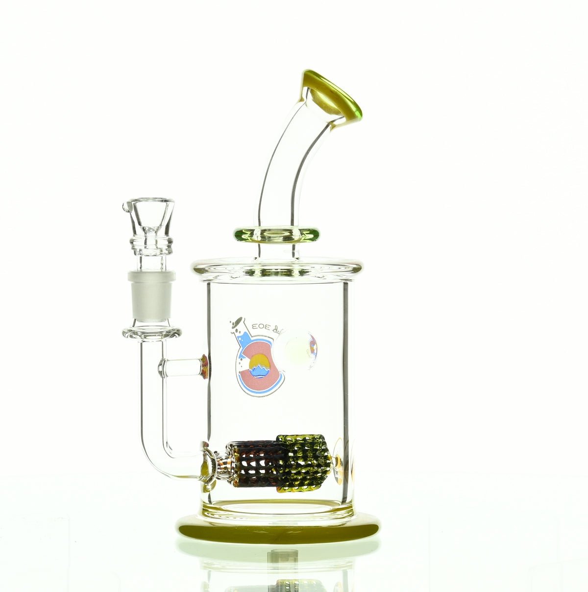 GLASSLAB 303 CAM 04 INLINE MATRIX CLEAR GREEN/CLEAR YELLOW - Smoke Spot Smoke Shop