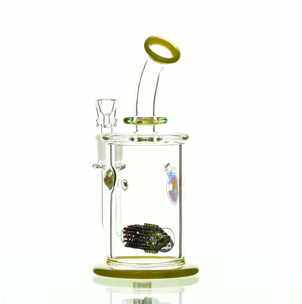 GLASSLAB 303 CAM 04 INLINE MATRIX CLEAR GREEN/CLEAR YELLOW - Smoke Spot Smoke Shop