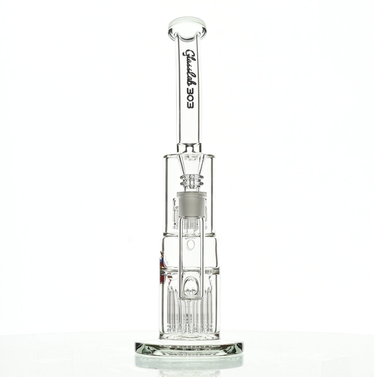 GLASSLAB 303 Black Accents Premium 18mm Waterpipe Rig by Glass Lab 303