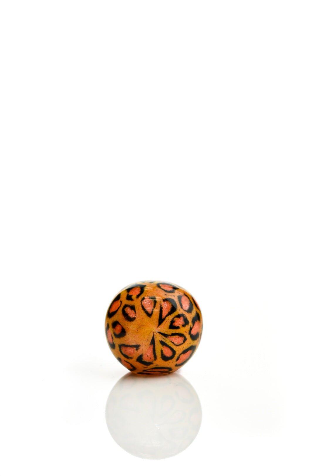 Side view of Hoffman Glass Leopard Handpipe showcasing detailed craftsmanship