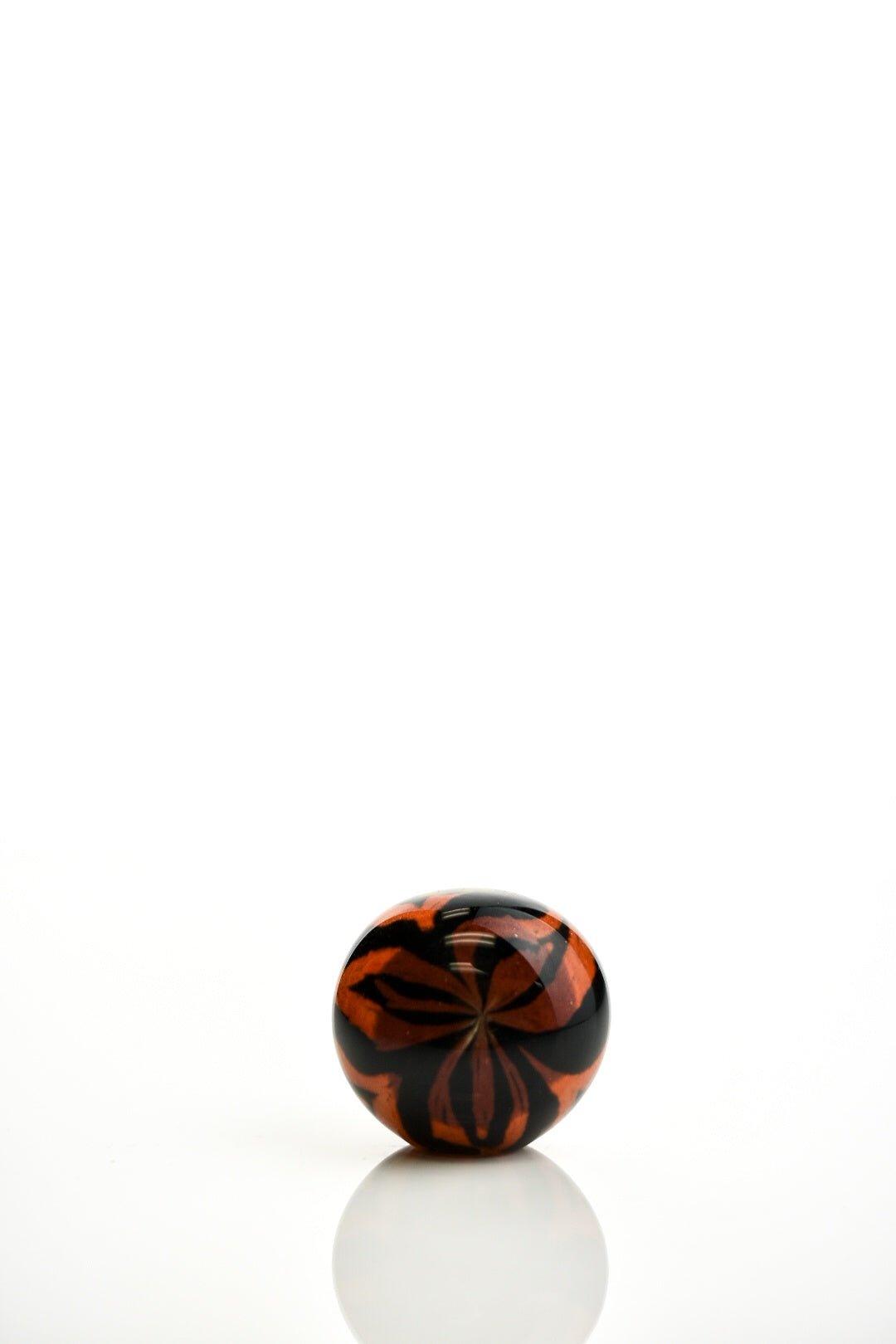 Side view of Hoffman Glass Rainbow Zebra Handpipe - Smoke Spot Smoke Shop