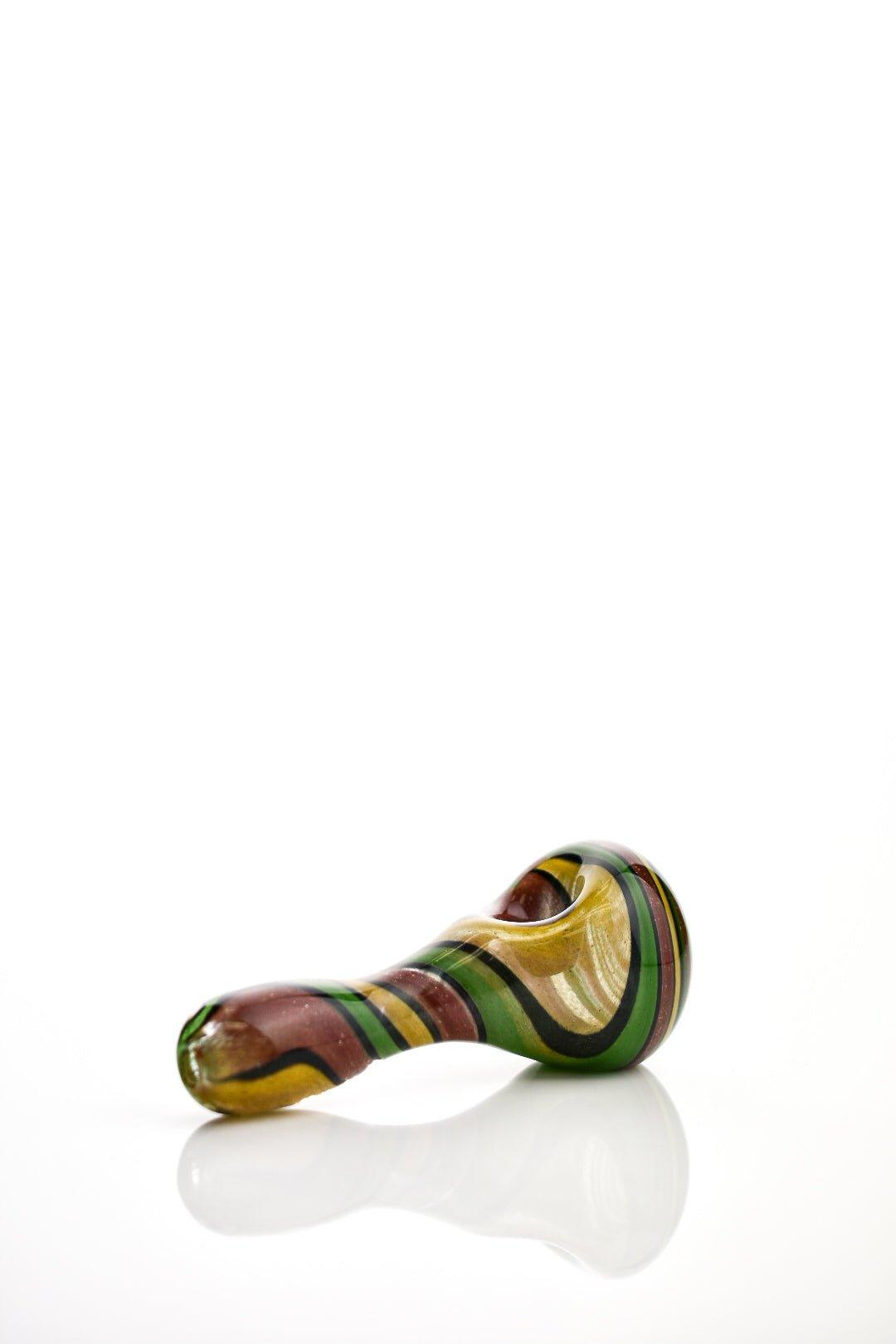Hoffman glass twist red yellow green - Smoke Spot Smoke Shop