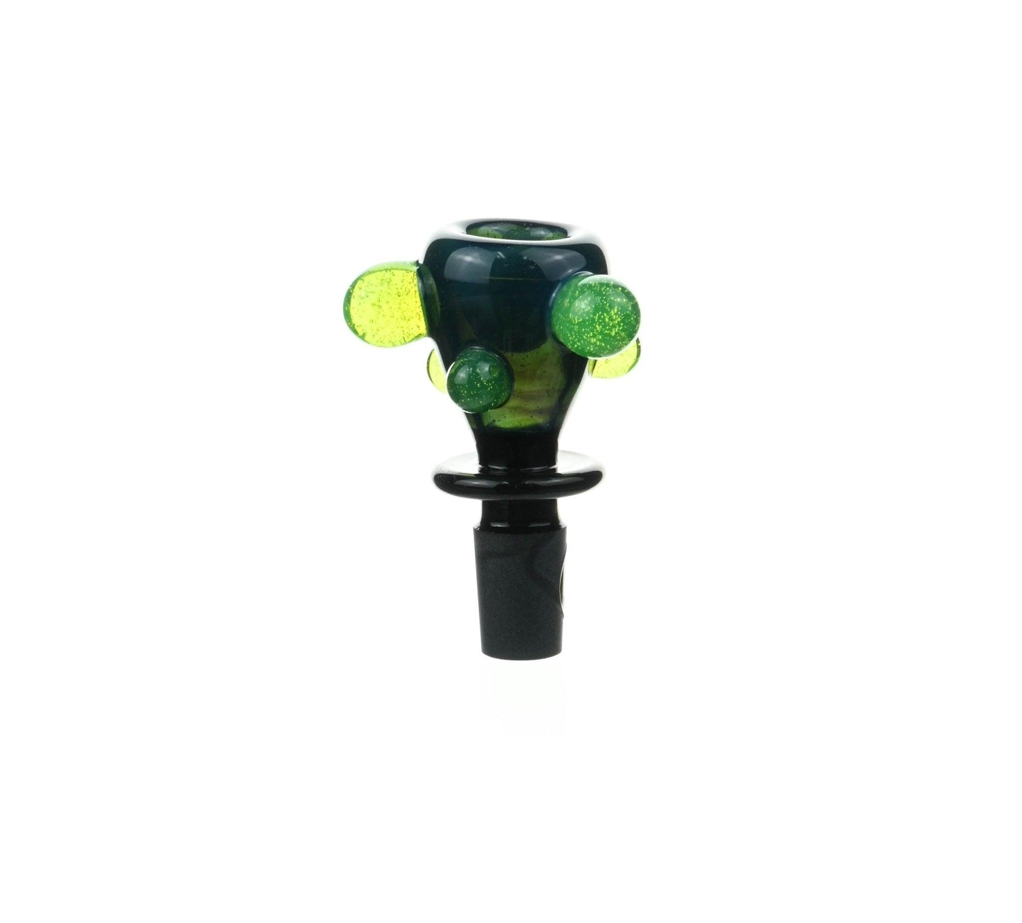 Joe Madigan Colored Bowl Teal Slime Green Dots - Smoke Spot Smoke Shop