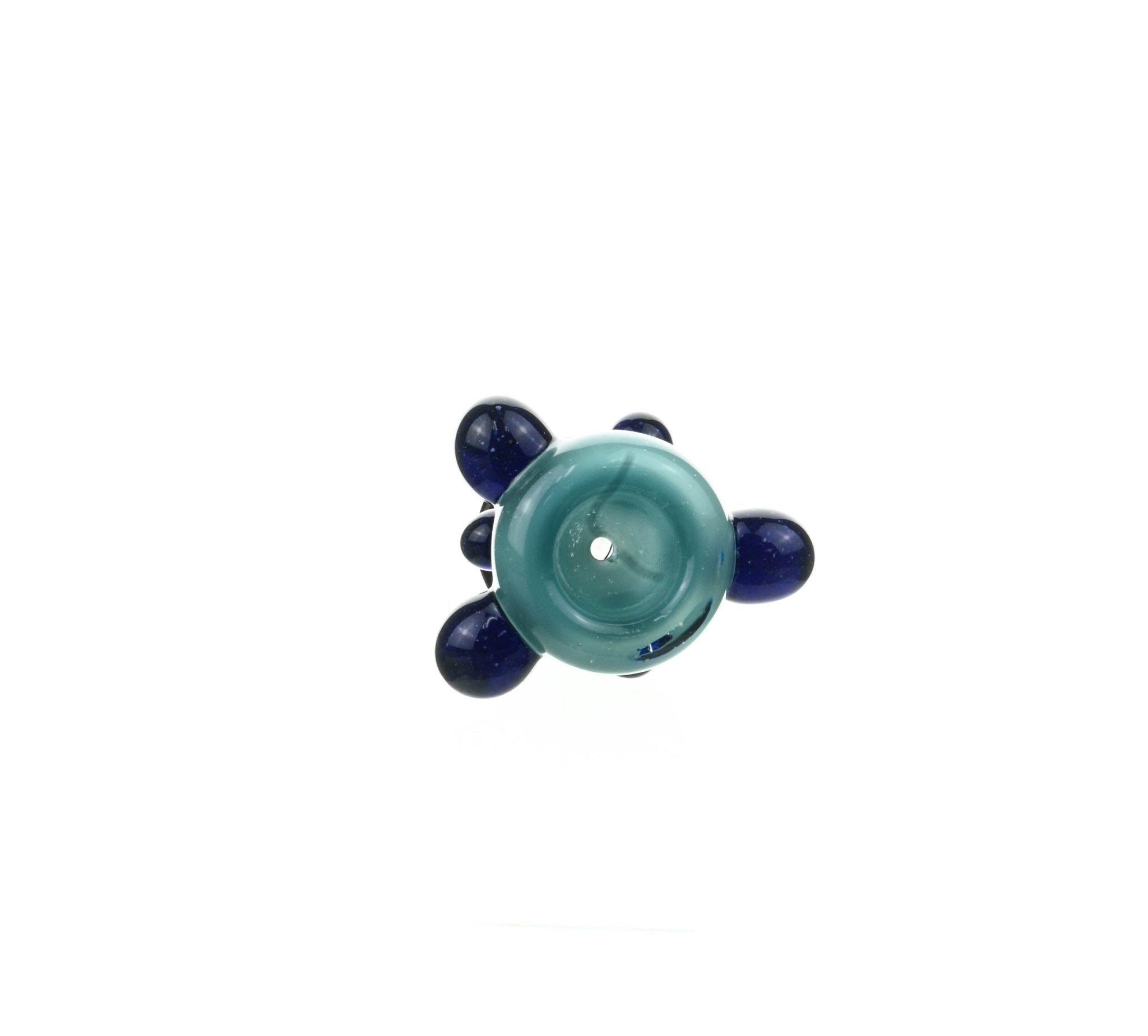 Joe Madigan Colored Bowl Turkoise Dark Blue Dots - Smoke Spot Smoke Shop