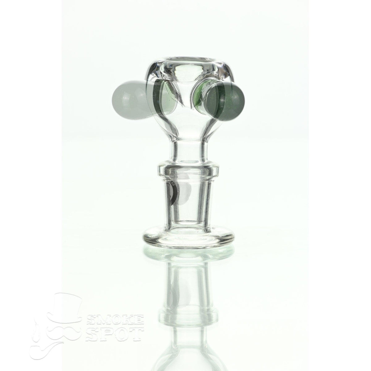Side view of Joe Madigan dry herb slide 14 mm green handle