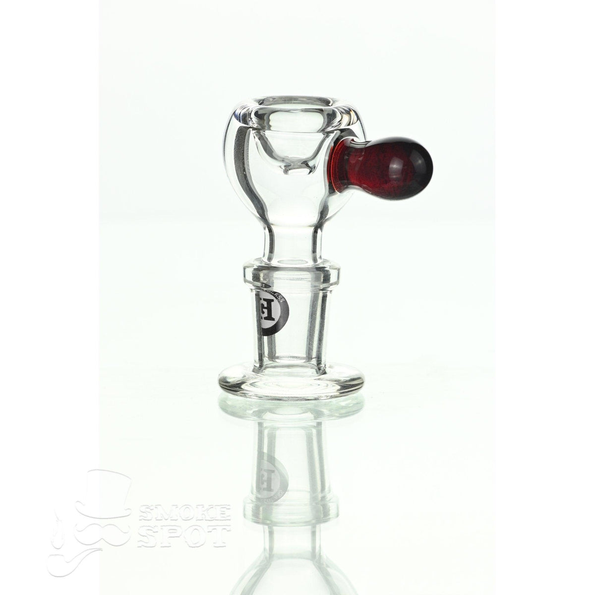 Joe Madigan dry herb slide 14 mm with red handle premium glass accessory