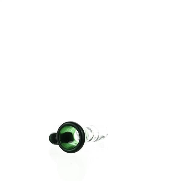 Close-up of Joe Madigan Hook Full Color Glator Green glass slide - Smoke Spot Smoke Shop
