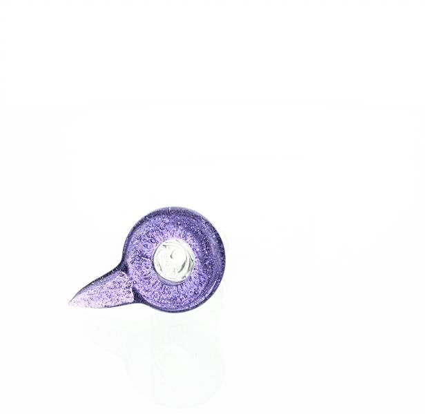 Side view of Joe Madigan Mini Bowl with Mini Hook Lollipop glass accessory