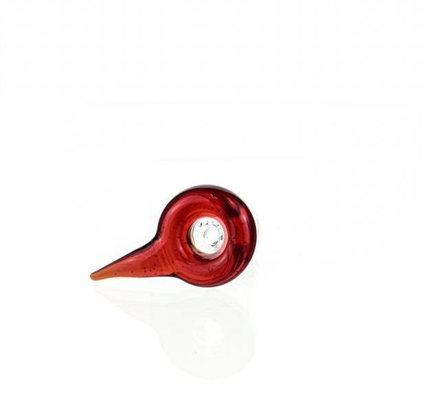 Side View of Joe Madigan Mini Bowl with Mini Hook Stardust Red - Smoke Spot Glass Shop