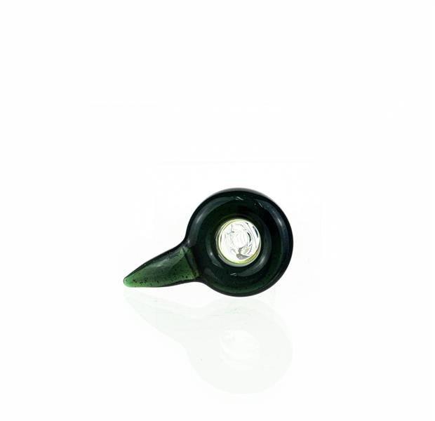 Side View of Joe Madigan Mini Bowl with Mini Hook Teal Blue - Durable Glass Design
