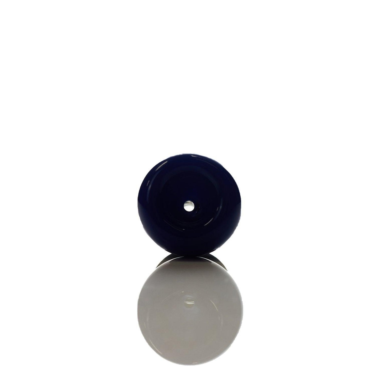 Side View of Joe Madigan Periwinkle Round Bowl Black Fitting 14 mm - Smoke Spot