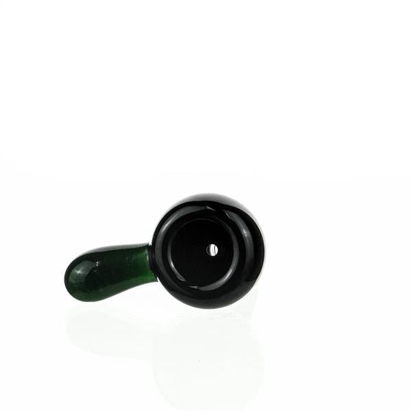 Joe Madigan round black bowl dark green handle - Smoke Spot Smoke Shop