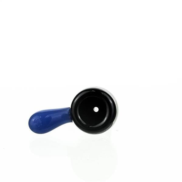 Joe Madigan round black bowl milky blue handle - Smoke Spot Smoke Shop