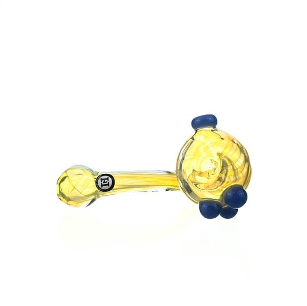 Joe Madigan Sherlock Purple Dots Gold Fumed Handpipe