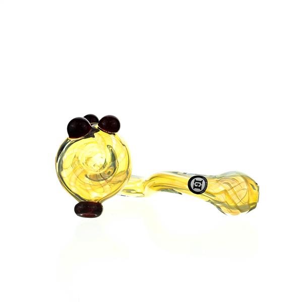 Joe Madigan Sherlock Red Dots Gold Fumed Handpipe
