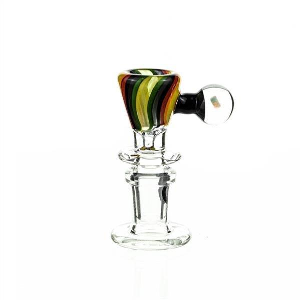 Joe Madigan Worked Funnel Bowl with Opal 105 - 14mm Glass Accessory