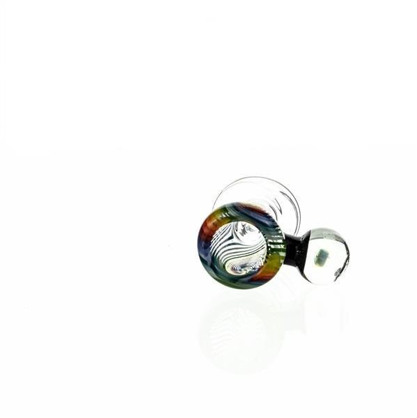 Side view of Joe Madigan Worked Funnel Bowl with Opal 106 - Artistic 14mm Glass Accessory