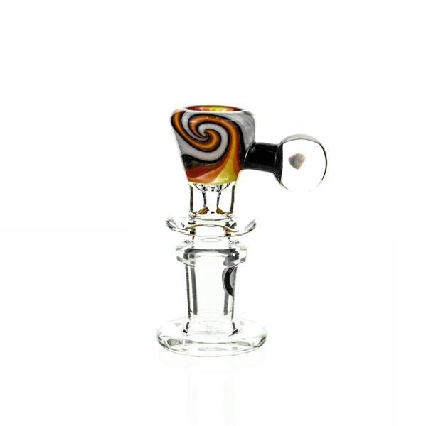 Joe Madigan Worked Funnel Bowl with Opal 108 - Premium 14mm Glass Accessory
