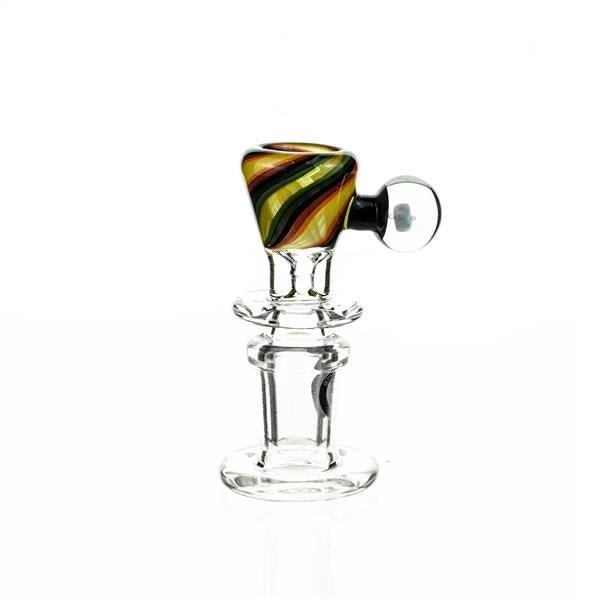 Joe Madigan Worked Funnel Bowl with Opal 110 - 14mm Glass Accessory