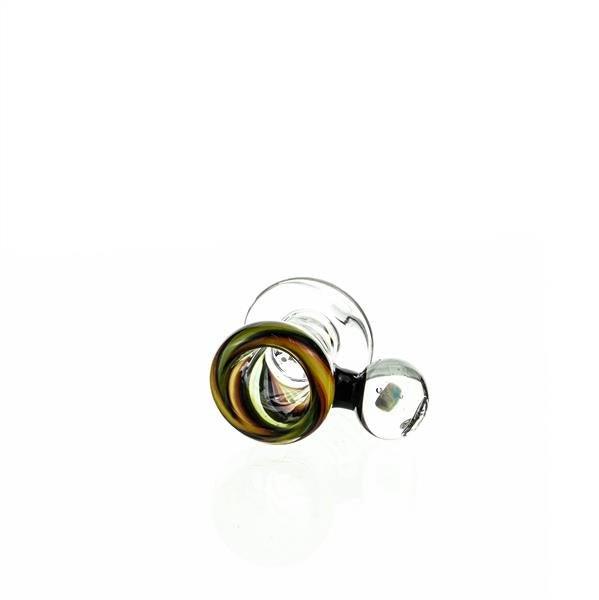 Side view of Joe Madigan Worked Funnel Bowl with Opal 110 - 14mm Glass Bowl at Smoke Spot