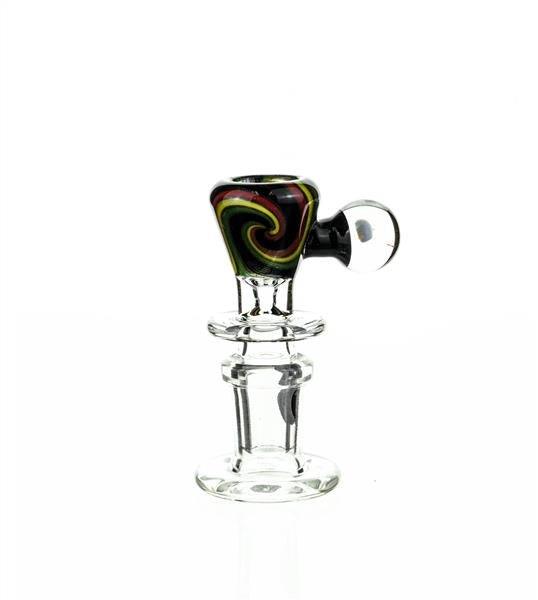 Joe Madigan Worked Funnel Bowl with Opal 113 - 14mm Glass Accessory