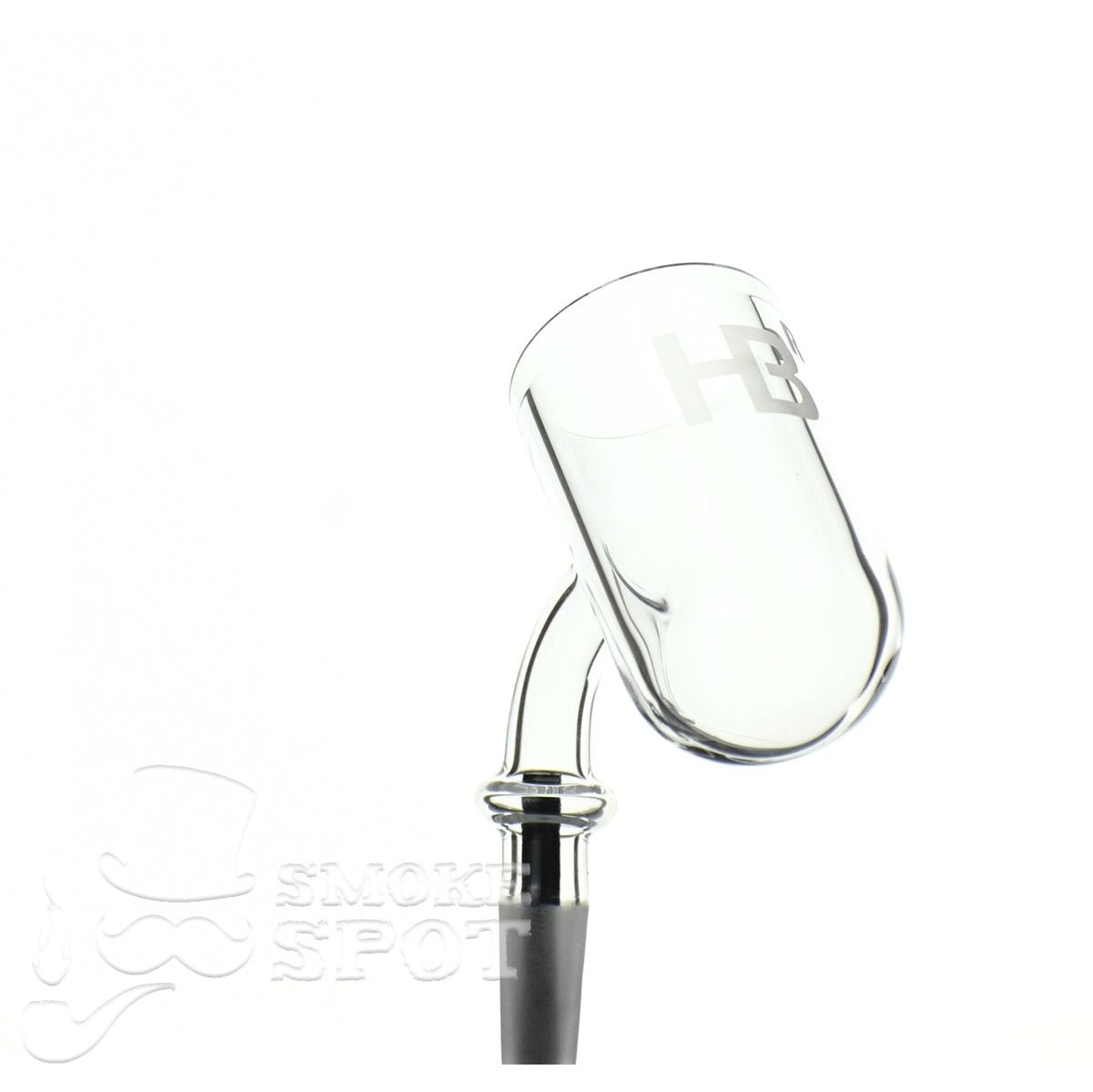 Close-up of Joel Halen 45 degree 10 mm quartz banger showing round bottom bucket design