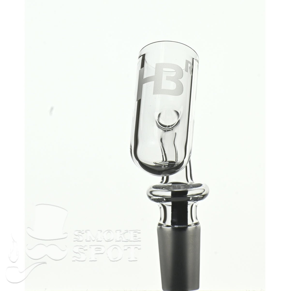 Close-up of Joel Halen 45 degree quartz banger showing 14 mm and 20 mm bucket sizes