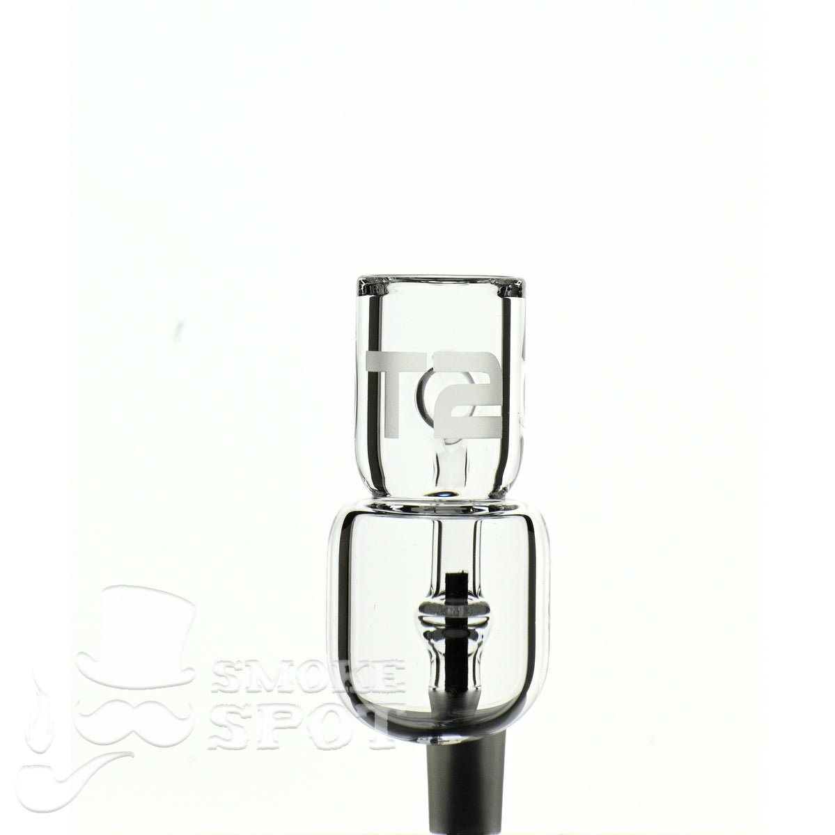 Close-up of Joel Halen 90 Deg 10 mm T2 Quartz Banger - Smoke Spot Glass