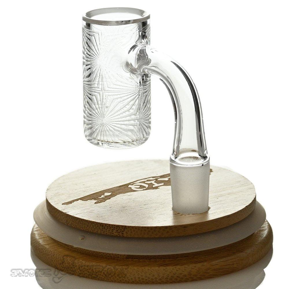 Long Island Quartz 14mm 90 Degree Burst Etched Quartz Banger full product view