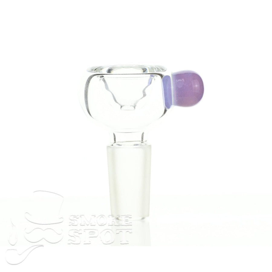 Mathematix Clear Bubble Milky Pink Dot Glass Bowl