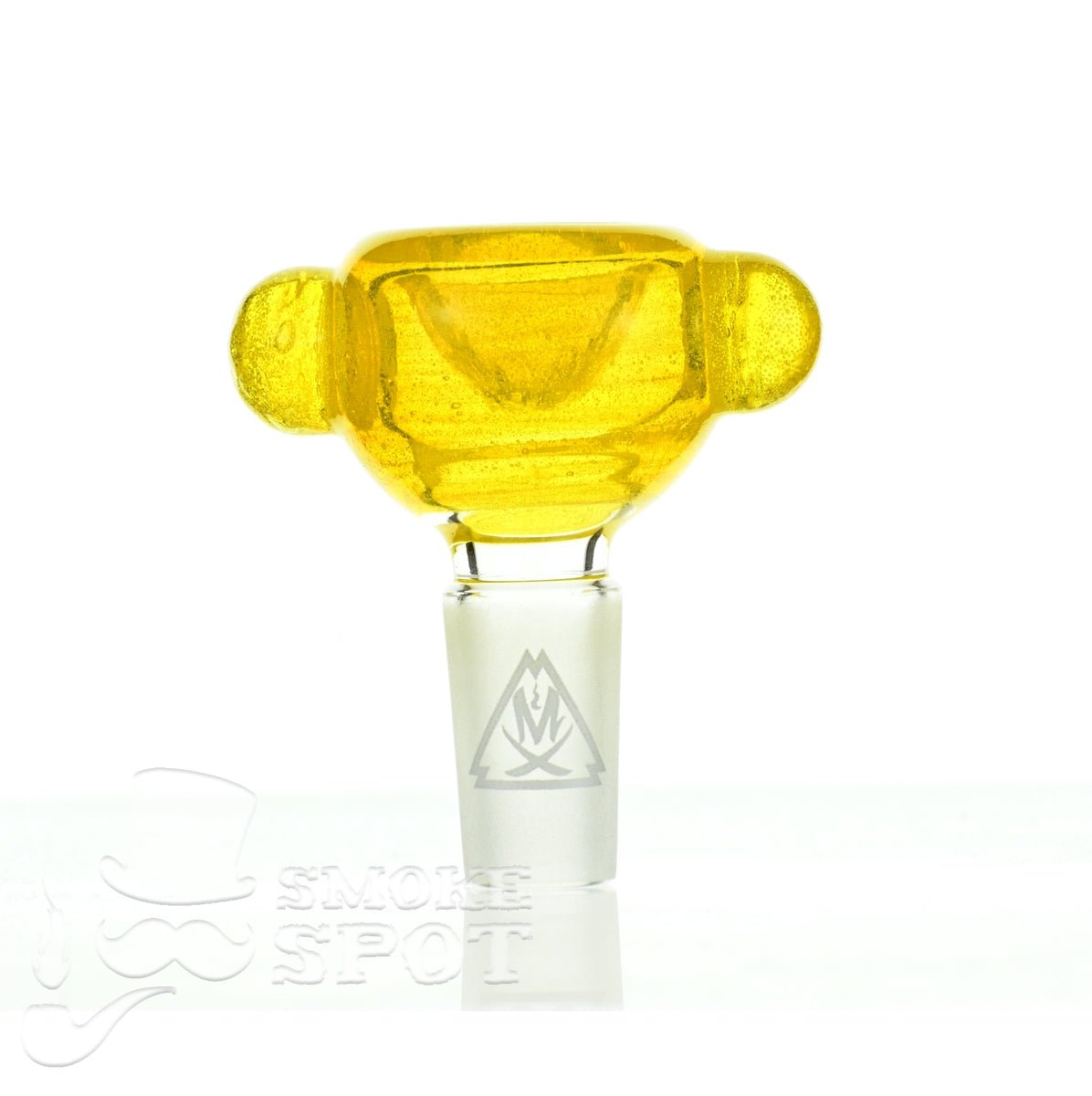 Mathematix Full Color Bubble Bowl Yellow vibrant glass accessory for dry herb rigs