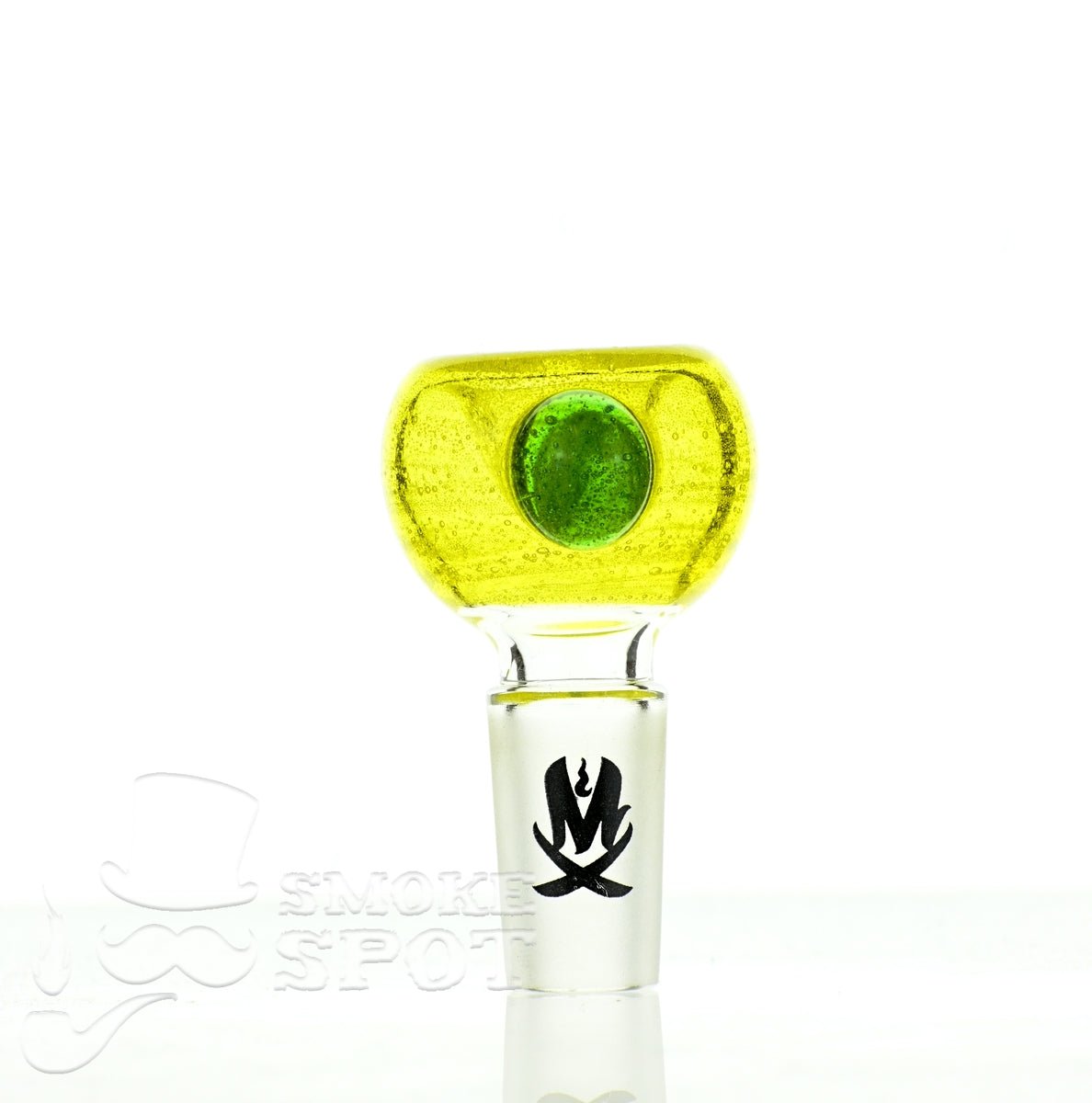 Mathematix Full Colors Single Dots 102 vibrant glass bowl for dry herb slide - Smoke Spot Smoke Shop