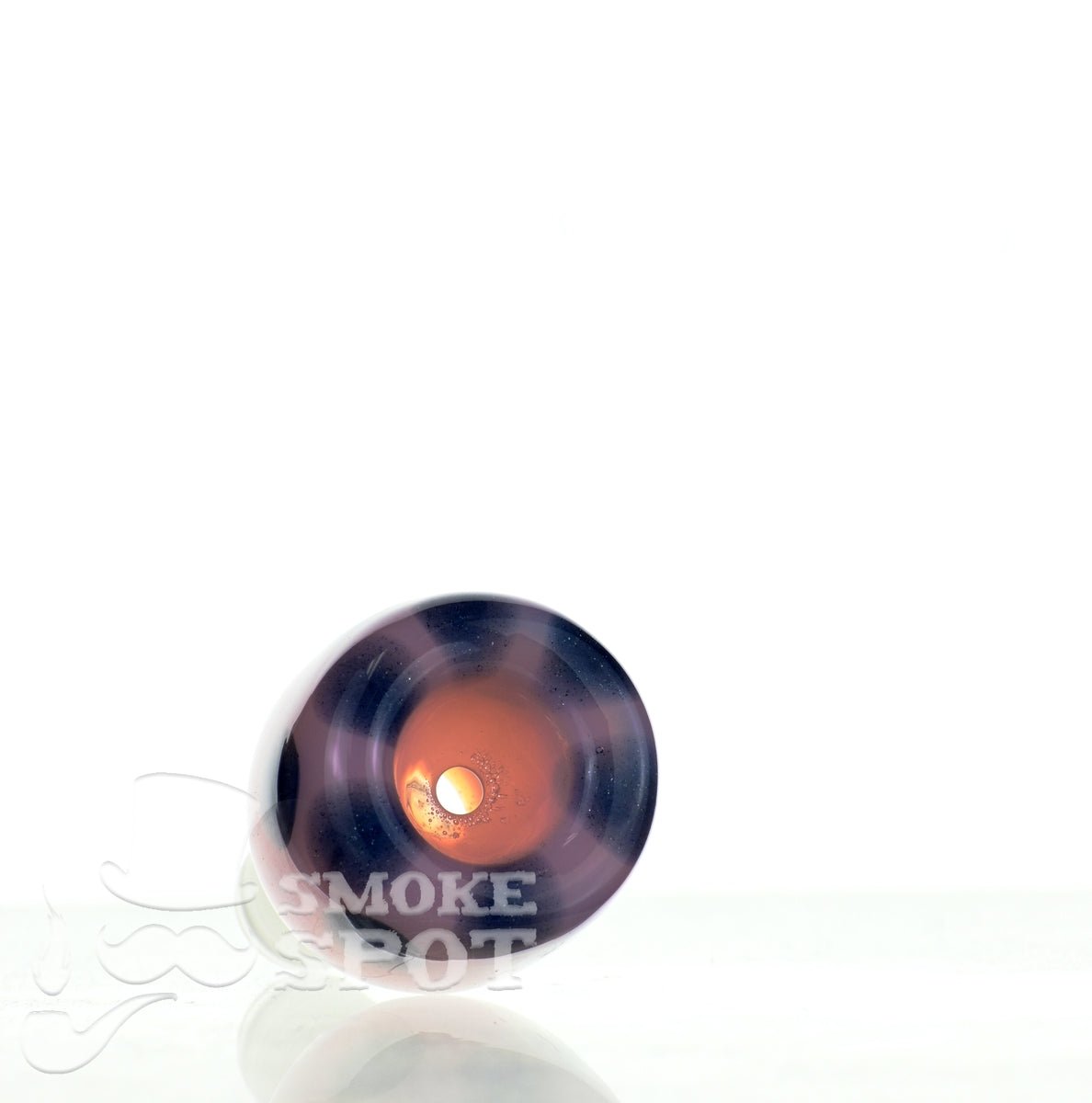 Close-up of Mathematix Pink with Dots 14mm Glass Bowl for Dry Herb Slides