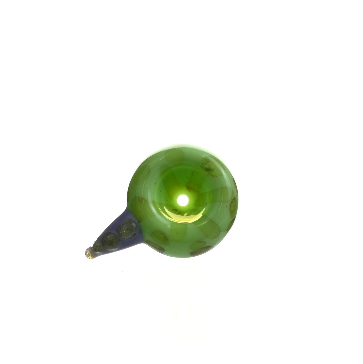 Side view of Mathematix Reversal Bowl with Colored Hook 101 14mm Glass Slide